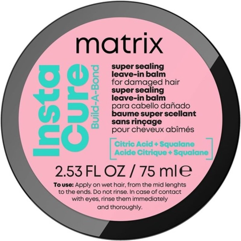 Matrix Instacure Build-A-Bond Super Sealing Leave-in Balm for Damaged Hair Repairing Formula with Citric Acid and