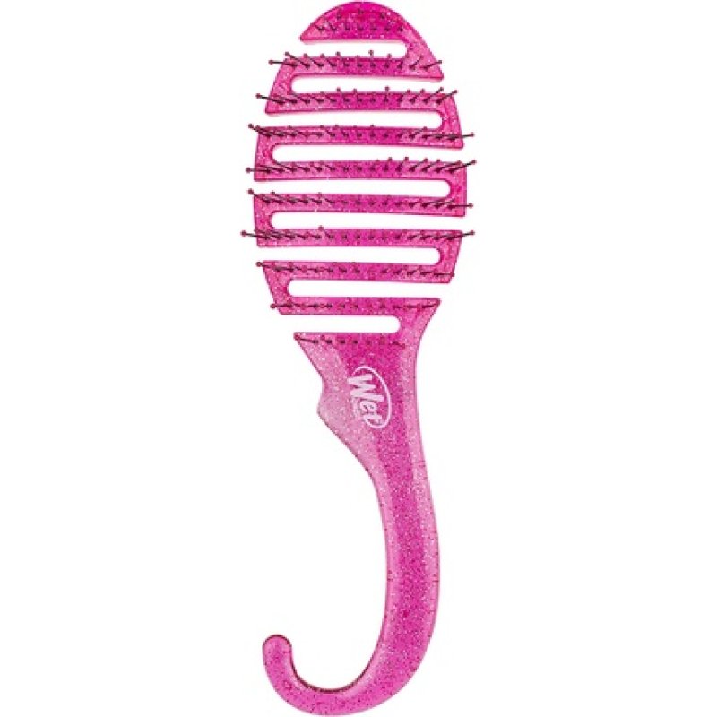 Wet Brush Shower Detangler Brush Pink Glitter for Unisex Hair