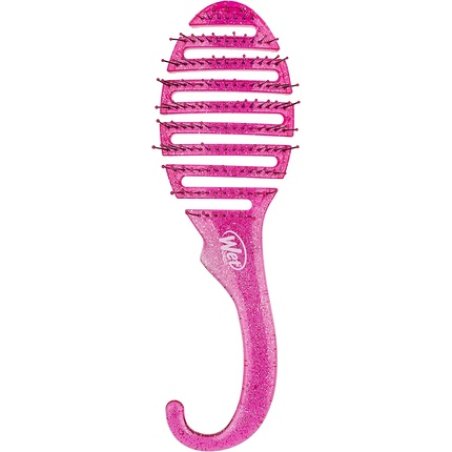 Wet Brush Shower Detangler Brush Pink Glitter for Unisex Hair
