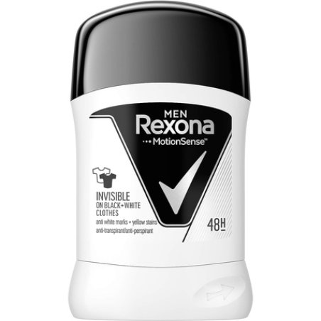 Rexona 50ml Invisible Black & White Anti Perspirant Stick for Men