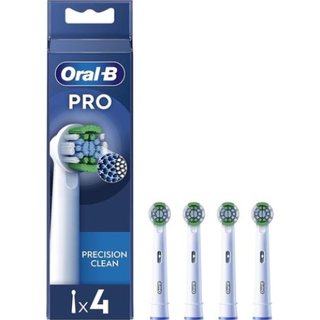 Oral-B Pro Precision Clean Electric Toothbrush Head X-Shape and Angled Bristles Pack of 4 White