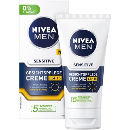 NIVEA Men Moisturizing Face Cream with Chamomile for Sensitive Skin 75ml