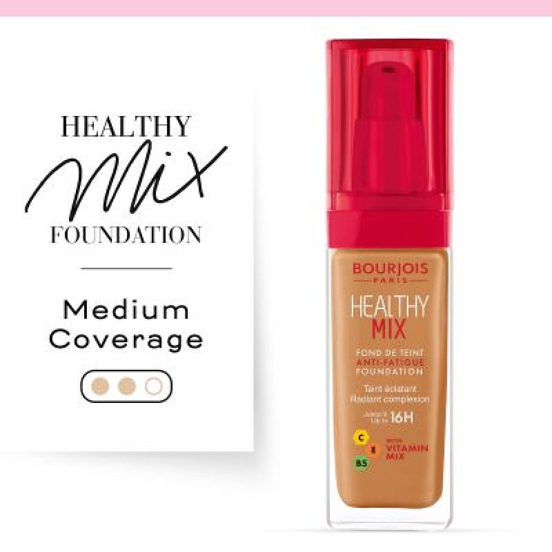 Bourjois Healthy Mix Anti-Fatigue Medium Coverage Liquid Foundation 58 Caramel 30ml