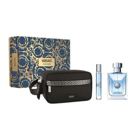 Versace Pour Homme Gift Set - 100ml Eau De Toilette Spray And 10ml Eau De Toilette Spray With Cosmetic Bag