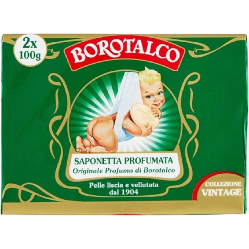 Borotalco Scented Solid Soap with Borotalcum Fragrance 100g - Pack of 2