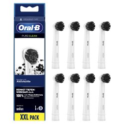 Oral-B PureClean 80352924 tête de brosses 8 pièce(s) Noir, Blanc