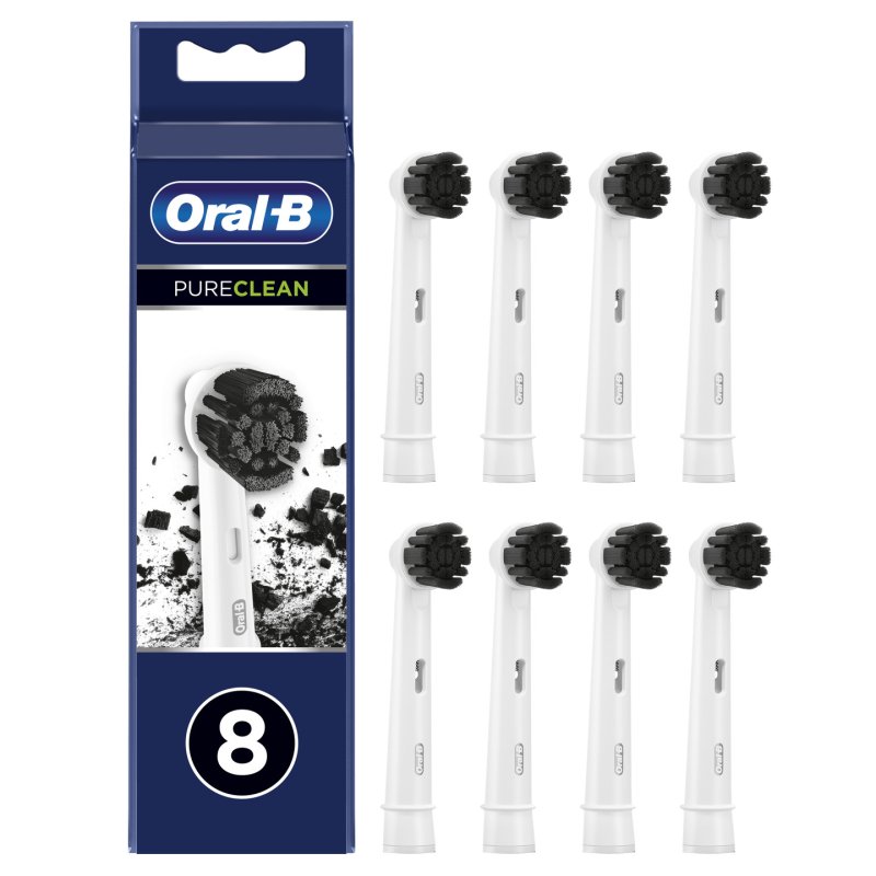 Oral-B PureClean 80352924 toothbrush head 8 pc(s) Black, White