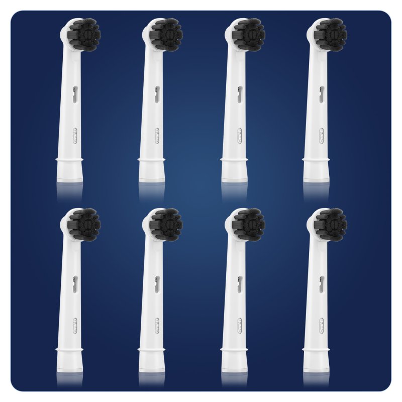 Oral-B PureClean 80352924 toothbrush head 8 pc(s) Black, White