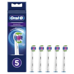 Oral-B 3D White 80339421 tête de brosses 5 pièce(s) Blanc
