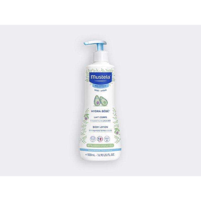 Mustela Lait corps Hydra Bébé à l'avocat BIO 500ml Lotion corporelle pour bébé