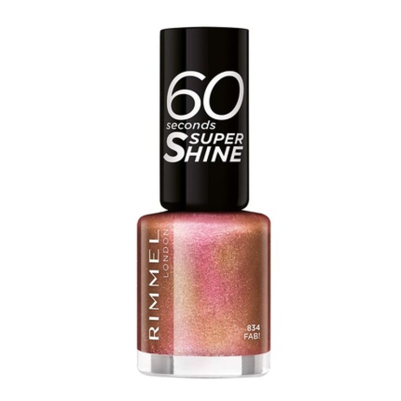 Rimmel 60 Seconds Glitter Nail Polish 8ml 834 Fab