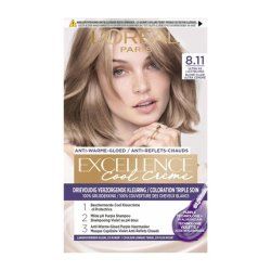 L'Oréal Paris Excellence Cool Cream 8.11 Ultra Ash-Light Blonde Hair Color 1 Piece Ash-Light Blonde