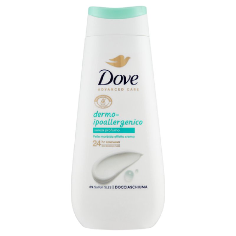 Dove Advanced Care Shower Foam Hypoallergenic Fragrance-Free 225 Ml
