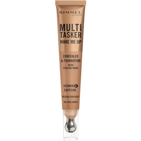 Multi-Tasker Wake Me Up Foundation & Concealer 065 Rose Honey Depuffs & Brightens Dark Circles Metallic Cooling