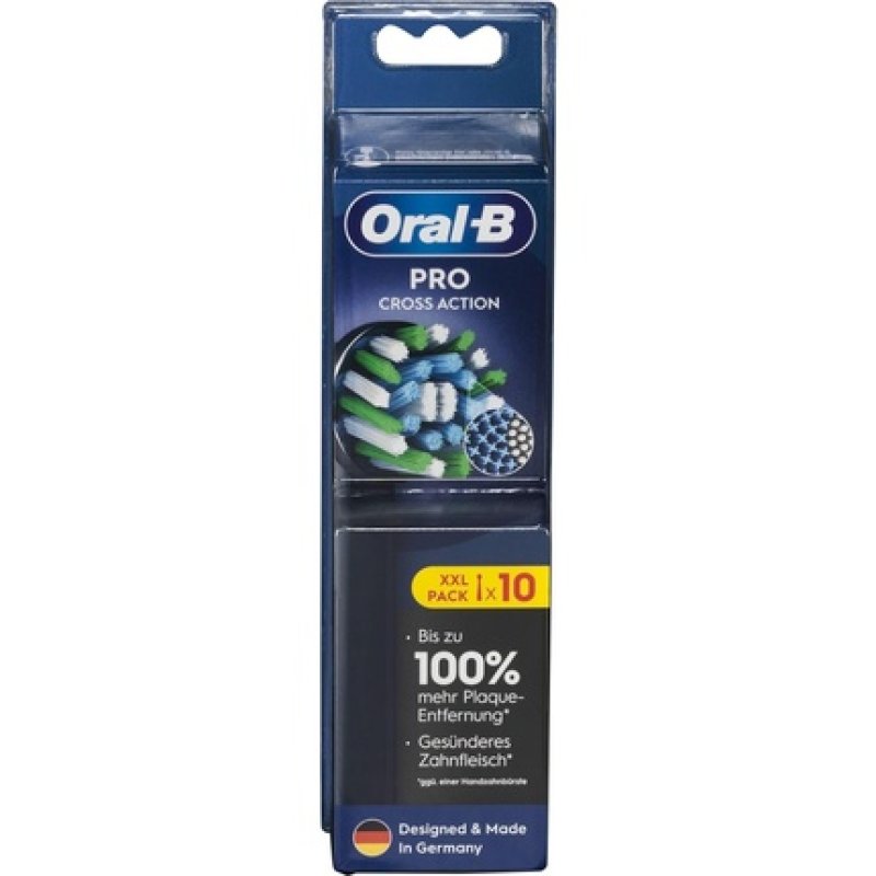 Oral-B Pro Cross Action Aufsteckbürsten 10er-Pack (schwarz)