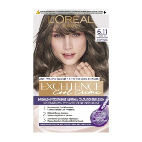 L'Oréal Paris Excellence Cool Cream 6.11 Ultra Ash Dark Blonde Hair Color 1 Piece Ash Dark Blonde