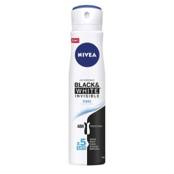 Nivea Black&White Invisible Pure Antiperspirant Spray 250ml