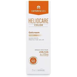 Heliocare Gelcream Colour Light SPF 50 50ml Sun Cream for Face Daily UVA UVB Anti-Ageing Sunscreen Protection