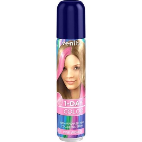 Venita - 1-Day Coloring Hair Spray Pink World 50ml