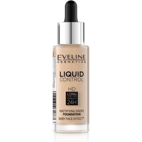 Eveline Liquid Control HD Longstay Mattifying Primer 32ml 015 Light Vanilla