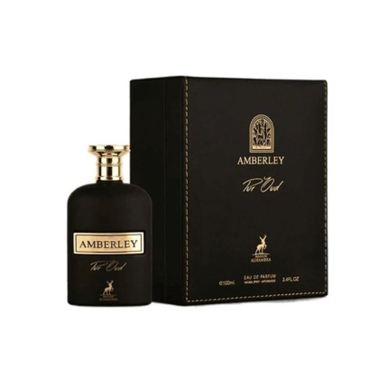 Maison Alhambra Amberley Pure Oud, Amberley Amoroso & Amberley Ombre Blue EDP 100ml (3.4oz) Black
