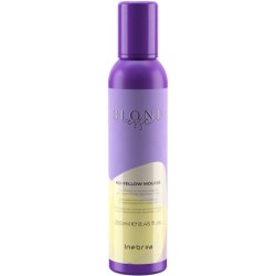Inebrya No Yellow Mousse for All Types of Blonde, Bleached, or Gray Hair 250ml