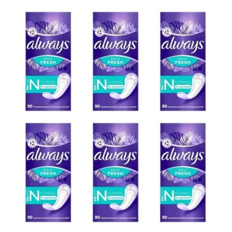 Always Daily Fresh Normal 0% Perfume 30 Count