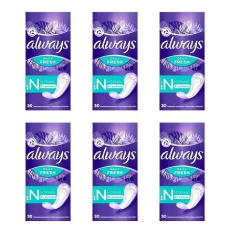 Always Daily Fresh Normal 0% Perfume 30 Count