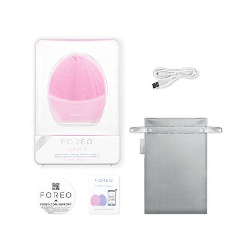 Foreo LUNA 3 Normal Skin Pulsation Rose Batterie
