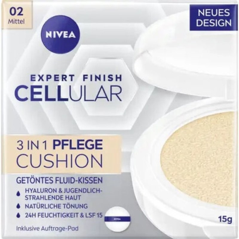 Nivea Cellular Expert Finish 2in1 Care Cushion 02 Medium 15g
