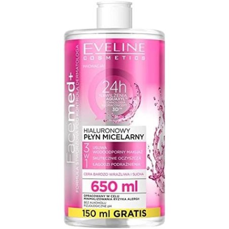 Eveline Cosmetics Facemed Hyaluronic 3-in-1 Micellar Liquid 650ml