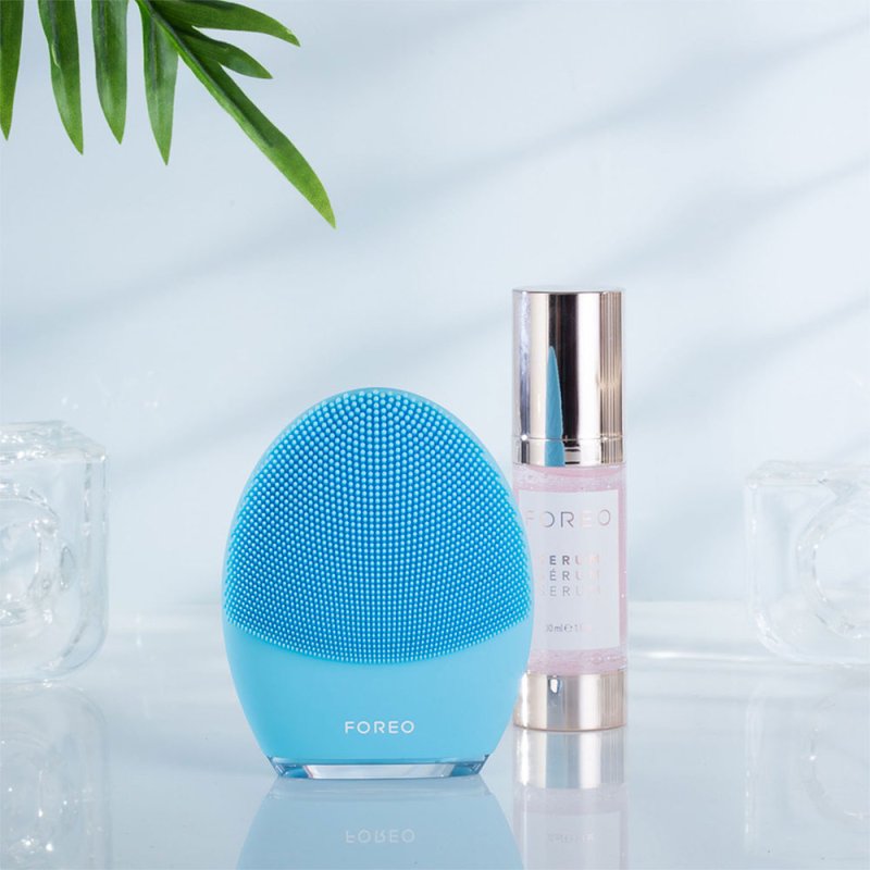FOREO LUNA 3 Combination Facial Cleansing Brush, Blue