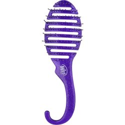 Wet Brush Shower Detangler Brush Purple Glitter for Unisex Hair