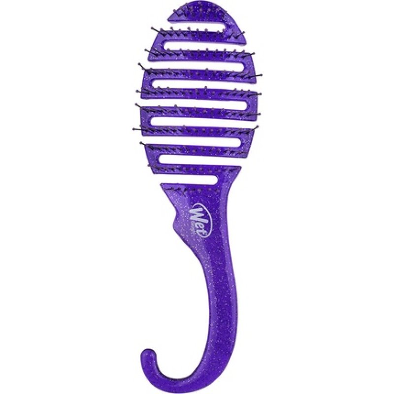 Wet Brush Shower Detangler Brush Purple Glitter for Unisex Hair