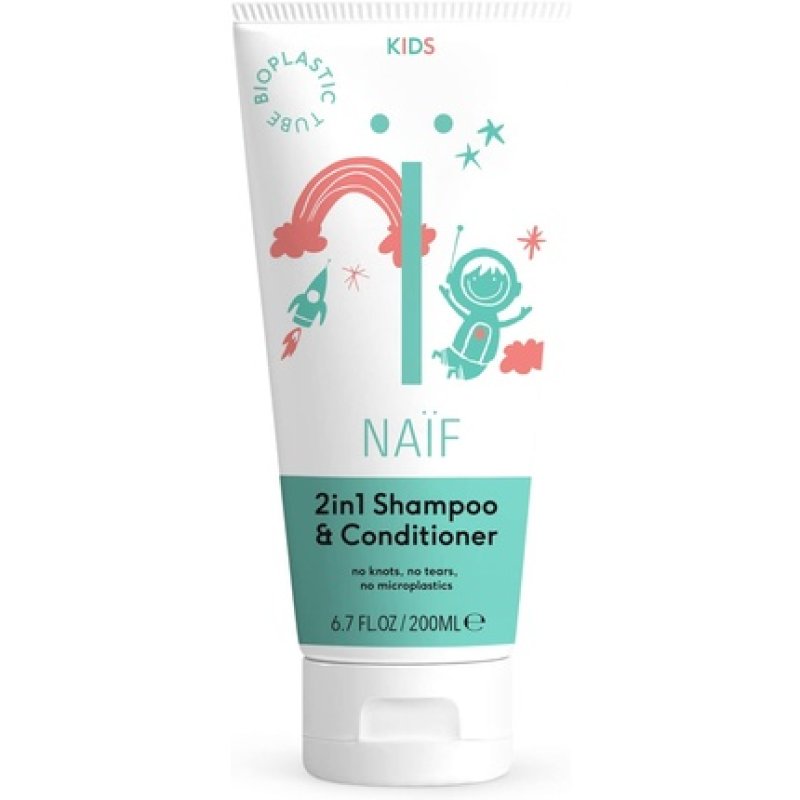 Naïf Kids 2-in-1 Shampoo and Conditioner for All Hair Types 200ml