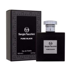 Sergio Tacchini Pure Black 100ml EDT Spray - New Boxed and Sealed - Free P&P - UK