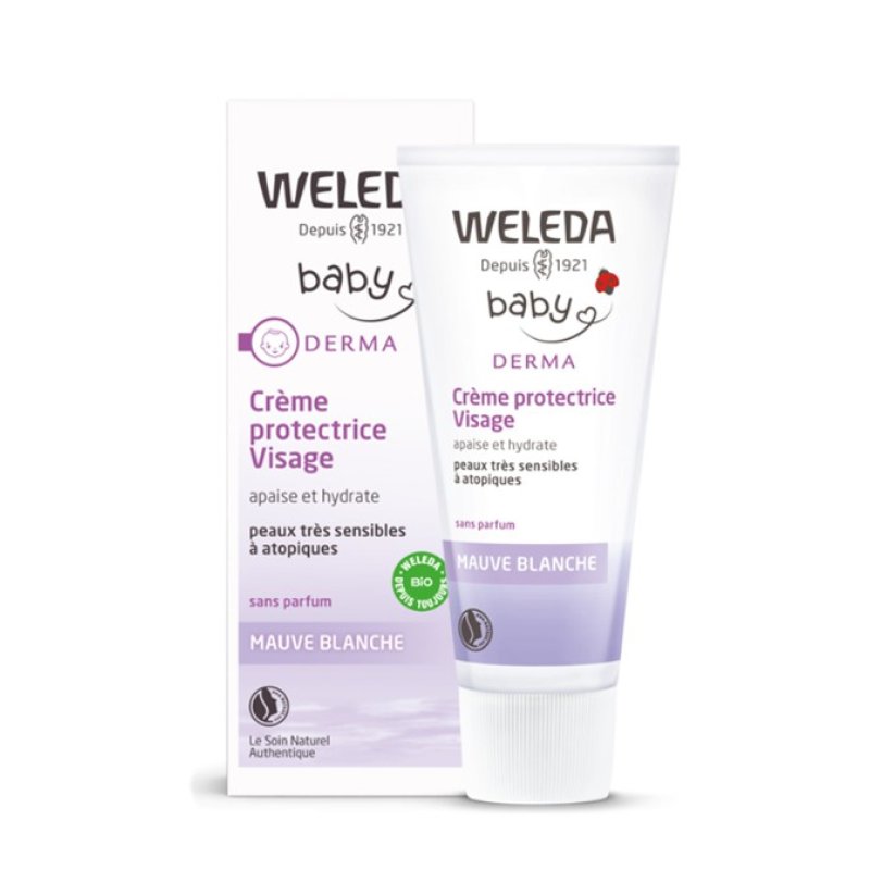 Weleda Crème protectrice Visage à la Mauve blanche 50 ml