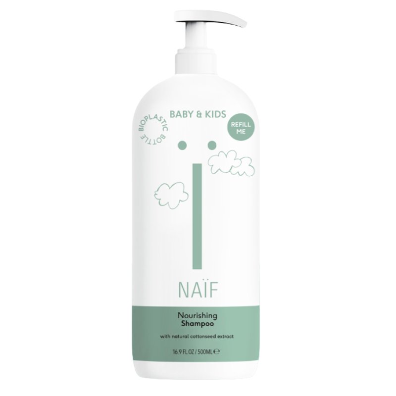 Naïf Nourishing Shampoo for Baby and Child with Coconut and Cotton Seed Oil 500ml