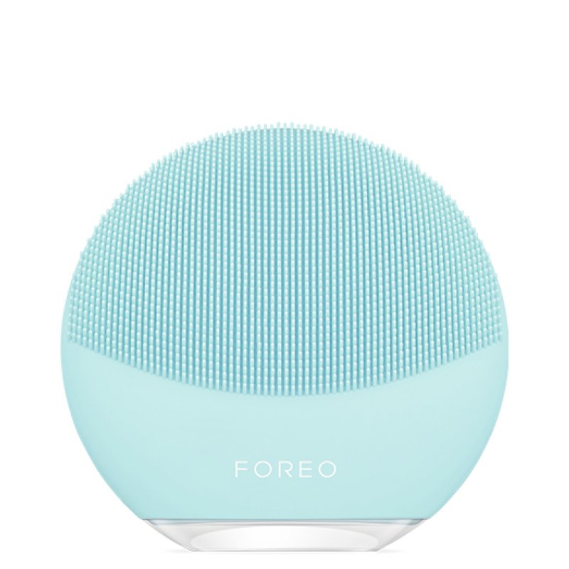 FOREO LUNA mini 3 Mint Silicone Facial Cleansing Brush for All Skin Types with T-Sonic Massage and 12 Intensities - 400