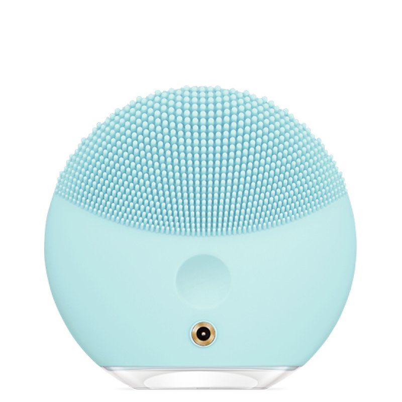 FOREO LUNA mini 3 Mint Silicone Facial Cleansing Brush for All Skin Types with T-Sonic Massage and 12 Intensities - 400
