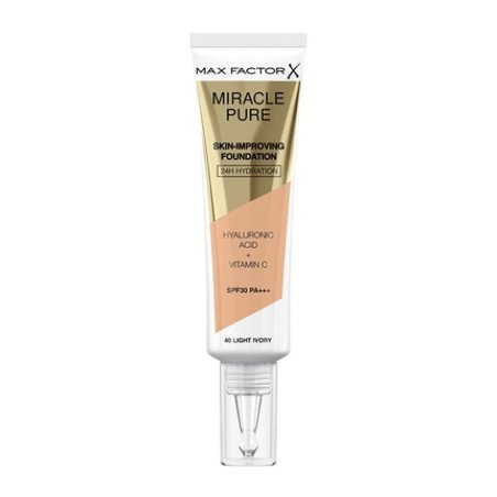 Max Factor Miracle Pure Skin Improving Foundation with SPF 30 30ml - Shade 40 Light Ivory