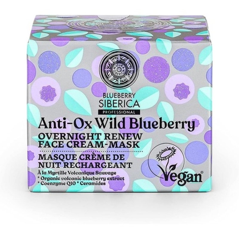 Natura Siberica Anti-OX Wild Blueberry Overnight Renewing Face Cream-Mask