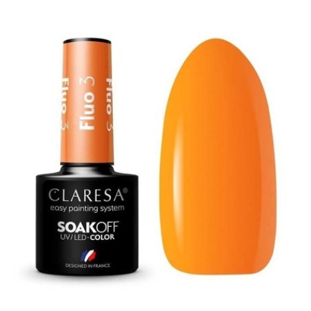 Claresa Fluo UV Nail Polish 5ml - Pack of 3