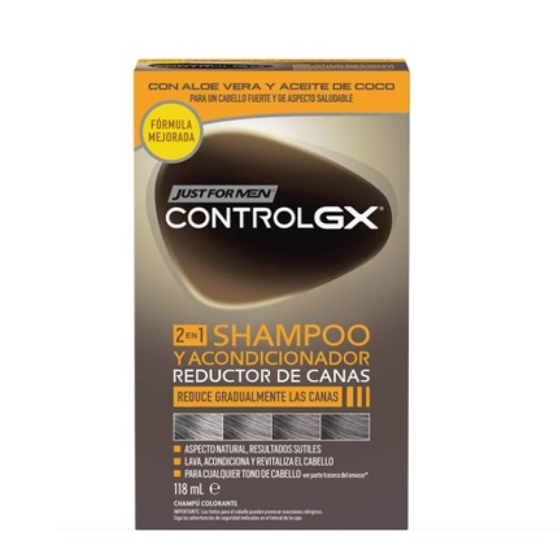 Just For Men Control Gx Champ Reductor De Canas Con Acondicionador 118ml