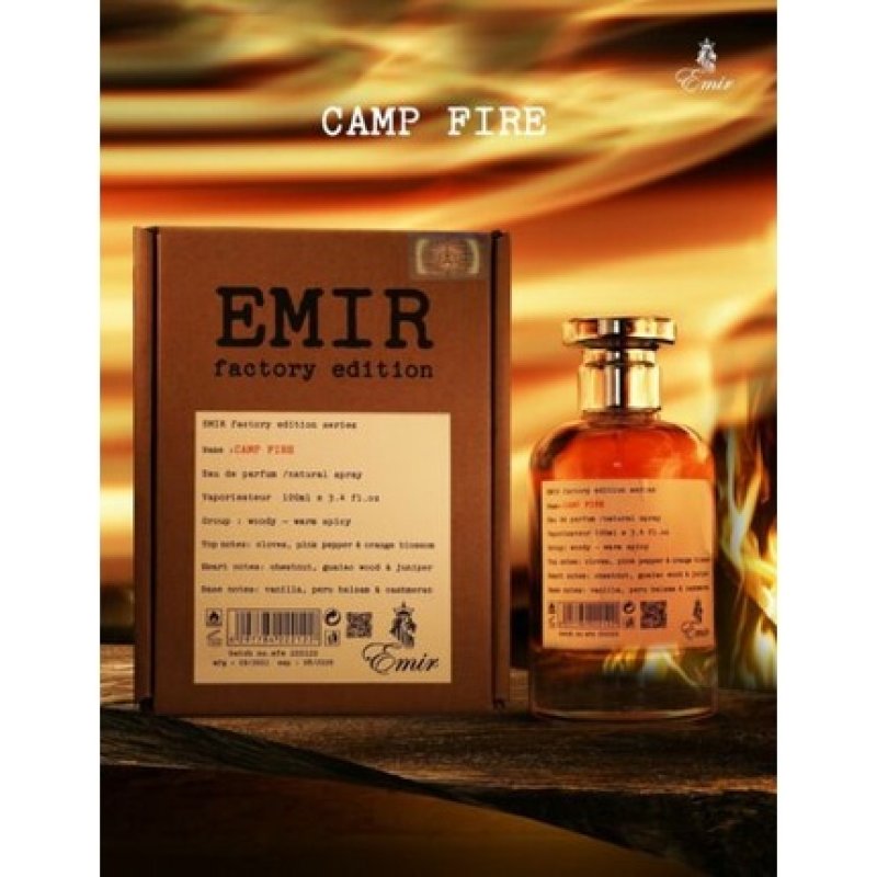 Camp Fire Emir Factory Edition Men's EDP Fragrance Spray 100ml by Paris Corner