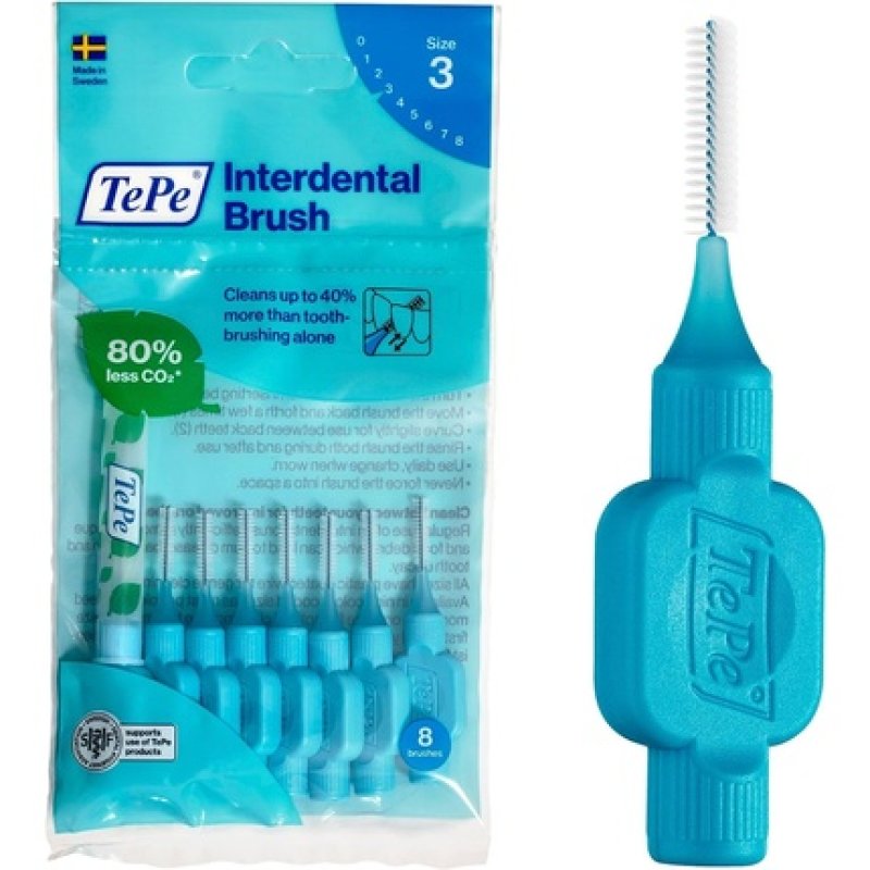 TePe Interdental Brush Original Blue 0.6mm ISO 3 8pcs