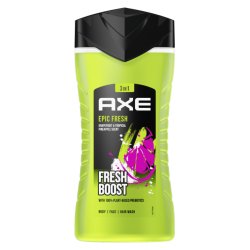 Axe 3-in-1 Shower Gel & Shampoo Epic Fresh Dermatologically Tested 250ml