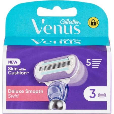 Gillette Venus Deluxe Smooth Swirl Blade Refills for Women 5 Blades