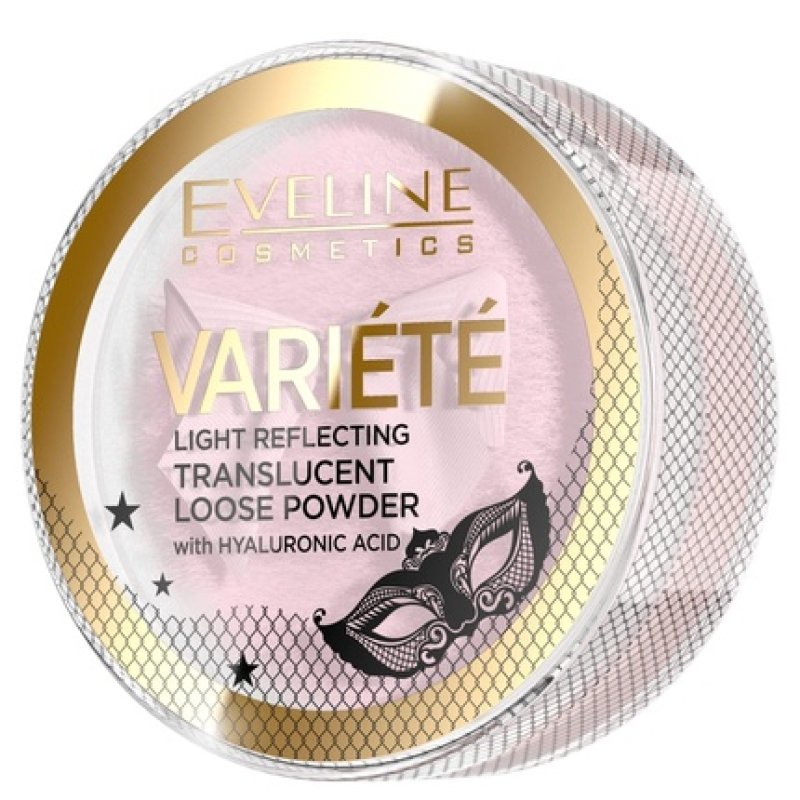 EVELINE COSMETICS Variete Light Reflecting Loose Powder with Hyaluronic Acid and 86% Mineral Pigments for All Skin
