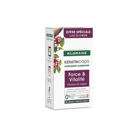 Klorane Keratin Capsules Dietary Supplement With Keratin - 90 Tablets